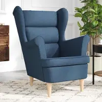 Prolenta Fauteuil exclusif - Bleu, 74x84x100 cm, revêtement en tissu