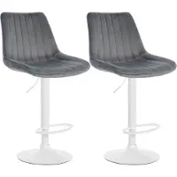 BellaFurn lot de 2 tabourets de bar en velours - Tabourets hauts - Confort d'assise optimal et stabilité