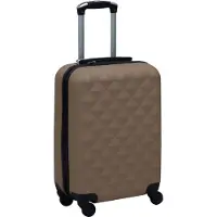 Syfax Valise rigide Marron ABS