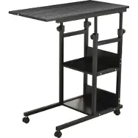 StarTech.com Table d'appoint de canapé en forme de C - Table basse - Réglable en hauteur - 80 x 40 cm - Noir