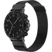 BigBen Interactive Bracelet Universel Milanais Acier 140 à 220 mm 22mm Noir Bigben
