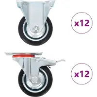 Syfax 24 pcs Roulettes 75 mm