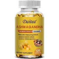 Daitea Ashwagandha 5500mg (120 capsules) Complément alimentaire, nerfs, humeur, relaxation, système immunitaire, énergie, santé nerveuse