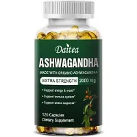 Daitea Ashwagandha 2000mg (120 gélules) Complément alimentaire, énergie, humeur, système immunitaire, stress, anxiété, récupération, sommeil