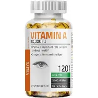 Daitea Vitamine A 10,000IU (120 capsules) Complément alimentaire, yeux, vision, santé oculaire, système immunitaire