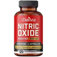 Daitea Nitric Oxide 1500mg (120 capsules) Complément alimentaire, énergie, muscle, libido, circulation, cœur, vitalité, santé masculine