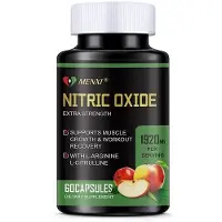 Menxi Nitric Oxide L-Arginine, L-Citrulline 1920mg (60 capsules) Complément alimentaire, force, résistance, muscle, libido, énergie