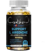Menxi L-Arginine 3000 mg (60 gélules) Complément alimentaire, énergie, force, endurance, muscles, santé sexuelle, santé masculine