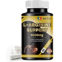 Menxi L-Arginine Support 3000 mg (60 gélules) Complément alimentaire, muscles, libido, endurance, force, vigueur, santé masculine, énergie