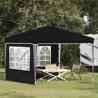 Prolenta Tente événementielle pop-up, modèle "Exclusive", dimensions 288 x 288 x 245 cm, couleur noire, tissu Oxford