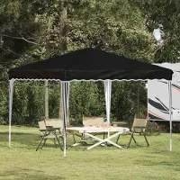 Prolenta Tente événementielle pop-up, modèle "Exclusive", dimensions 288 x 288 x 245 cm, couleur noire, tissu Oxford