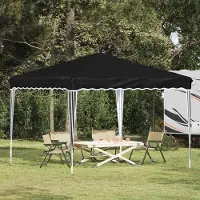 Prolenta Tente événementielle pop-up, modèle "Exclusive", dimensions 288 x 288 x 245 cm, couleur anthracite, tissu Oxford