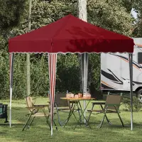 Prolenta Tente événementielle pop-up, modèle "Exclusive", dimensions 195 x 195 x 245 cm, couleur bordeaux, tissu Oxford