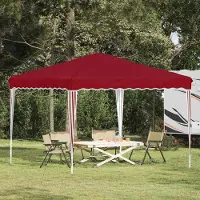 Prolenta Tente événementielle pop-up, modèle "Exclusive", dimensions 288 x 288 x 245 cm, couleur bordeaux, tissu Oxford