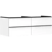 Hansgrohe Xelu Q Meuble sous-lavabo, 1360x550, 4 tiroirs, pour vasques à poser, sans découpe de siphon, 54086670