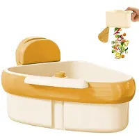 Markenlos Filtre pour évier, filtre pour robinet suspendu, filtre en plastique pour robinet avec fermeture à clic, multifonctionnel, amovible, lavable, rangement de cuisine (jaune)