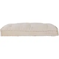 vidaXL Coussin pour canapé en palettes , couleur crème, 120 x 80 x 12 cm, en tissu