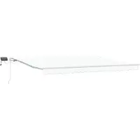vidaXL Store à enrouleur blanc 450 x 350 cm en tissu et aluminium