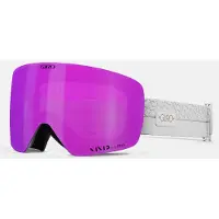 Giro Contour RS Ski Goggles - Snowboard Goggles for Men & Women - Brangle de l'engouement blanc avec des lentilles infrarouges roses / vives vive