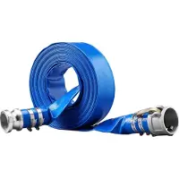 Zerbaco Tuyau de rinçage à contre-courant Tuyau d'évacuation en PVC 2 pouces x 50 pieds avec raccords Camlock C et E