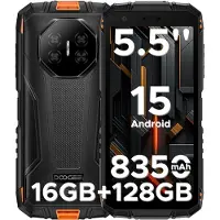No Brand MEVRONISSHOP-Fire 3 Pro Telephone Portable Incassable, Téléphone Incassable Android 15, 16Go+128Go/TF 2To, 5,5" HD+ Smartphone Incassable, 8350mAh/18W, UNISOC T7200 Octa-Core, Face ID/Finger ID/NFC,