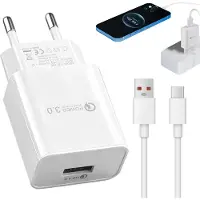 KALANKA -Chargeur Secteur 18W Super Rapide QC 3.0 Compatible avec Huawei P40, P30 Pro, Mate 20Pro, Compatible Honor 90, 90 Lite, Magic 6 Pro, Chargeur USB 18 W pour Téléphones P50, P60, Magic, et Tabl