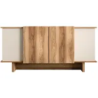 Hannah Home Buffet en bois « Diana » - 180 x 40 x 81 cm - Beige