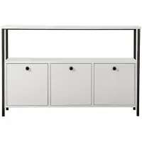 Hannah Home Étagère en bois « Solace » - 120 x 30 x 77 cm - Blanc