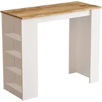 Hannah Home Table de repas en bois "Setup" - 120 x 52 x 102 cm - Marron