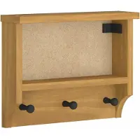 Helloshop26 Porte-manteau mural pratique 45 x 12 x 35 cm espace de rangement rustique en pin noyer 02_0056687