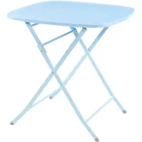 Helloshop26 Table De Jardin Pliante 71 X 70 X 70 Cm Bleu Ciel 03_0011038