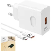 KALANKA -66W Supercharge Chargeur Rapide avec 6A Câble USB C 1.5m,Chargeurs pour Téléphones Portables pour Magic6 Lite 7 Lite 6 Mate 60 50 P60 Pad X9 X8a,pour 200 Lite 400 Magic7 Lite