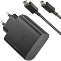 KALANKA -Chargeur 45W Super Charge Rapide USB C pour Samsung Galaxy S25 S24 S23 S22 S21 S20 S10 Ultra A56 A55 A54 A53 A16 A15 A13 S20 Note20 A36 A35 A34 Tab Prise Secteur Adapteur avec 1m Câble Type-C