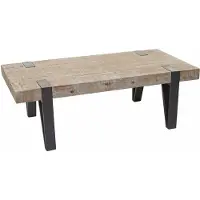 Décoshop26 Table basse table de salon en bois de sapin massif rustique certifié FSC 40x120x60cm 04_0005006