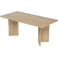 Hannah Home Table à manger en bois "Linza" 180 x 90 x 75 cm - Chêne à miel