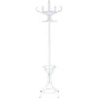 Helloshop26 Porte-manteau sur pieds avec 12 crochets 51 x 51 x 184 cm multi-usages style traditionnel contemporain en bois blanc 20_0017664
