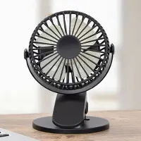 Generique Petit ventilateur de table rechargeable avec pince de fixation, accessoire de bureau, mini ventilateur, tourne à 360 degrés rotatif, refroidisseur d'air, nouveau, offre spéciale,
