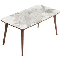 Hannah Home Table basse en bois "Luci" 100 x 53 x 45 cm - Blanc