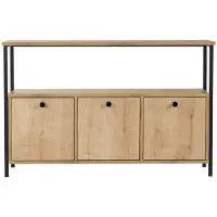 Hannah Home Étagère en bois « Solace » - 120 x 30 x 77 cm - Beige