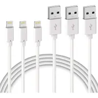 No Brand MEVRONISSHOP-Lot de 3 Câble de Chargeur iPhone 2M/6FT, Câble Lightning MFi Certifié, USB Fil Lightning Cordon Chargeur Compatible avec iPhone 11 12 13 Pro Max XR X XS 8 Plus 8 iPad Pro