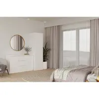 RAUMHIRSCH FURNITURE Armoire pratique Malwa avec étagères et tringle à vêtements