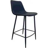 NABER Lino 2KT, tabouret, structure noire mate, revêtement noir