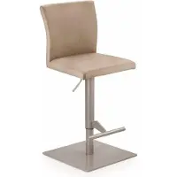 NABER Canapé KM, structure en acier inoxydable de couleur claire, forme carrée, revêtement beige clair