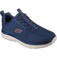 SKECHERS Baskets basses 'Summits - Eckler' bleu marine / orange