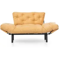 Hannah Home , Nitta- FTN1245, moutarde, Canapés-lits, Cadre : 100% métal