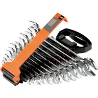 Bahco Metric Double Open End Fixed Wrench Set 12 Pieces Orange