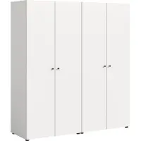 Ebuy24 Darwin armoire de rangement 4 portes blanches.