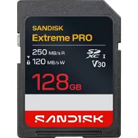 SanDisk Carte mémoire SDXC - - SDSDXXJ-128G-GSCIN - 128 Go - UHS‑I 250/120 Mo/s - 4K Ultra HD