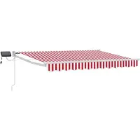 vidaXL Store à bras articulés manuel avec LED rouges et blanches, 3 x 2,5 m