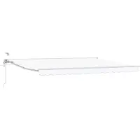 vidaXL Auvent Rétractable Électrique Blanc 4,5 × 3,5 M